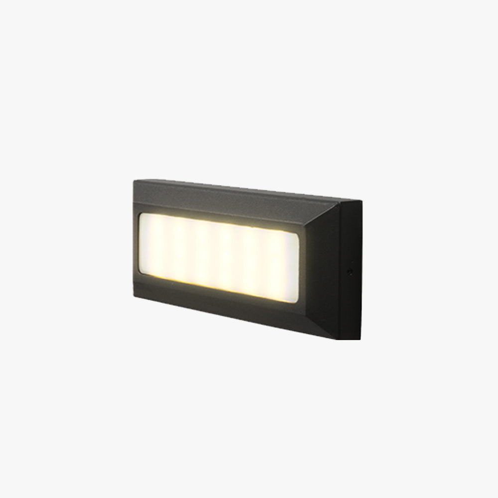 Orr Modern Rechteck LED Außenleuchte Schwarz/Grau Flur/Garten/Terrasse Metall&Acryl 23CM Lang
