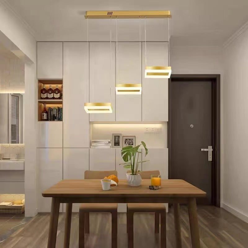 Avi Moderne LED Pendelleuchte Gold Schlafzimmer/Arbeitszimmer