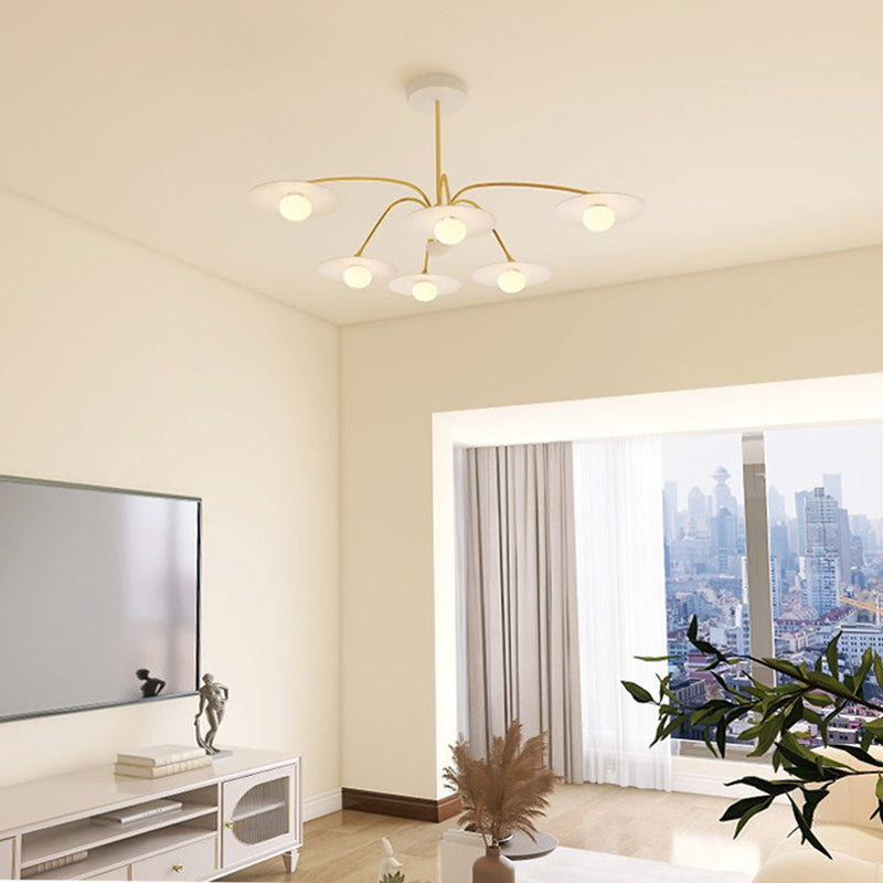 Cairns Modern LED Pendelleuchte Kegel Kugel Wohnzimmer, Gold, Metall Glas