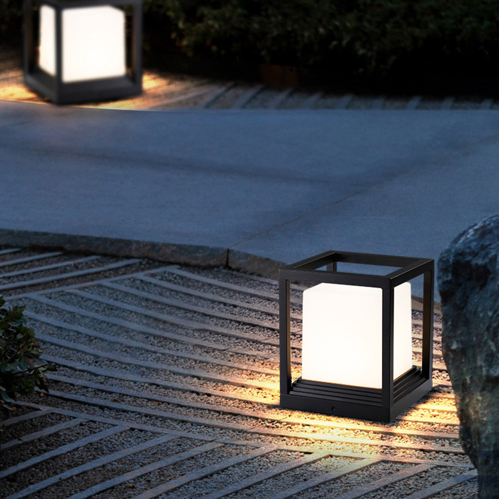Orr Modern LED Außensockelleuchte Schwarz Garten/Terrasse/Flur