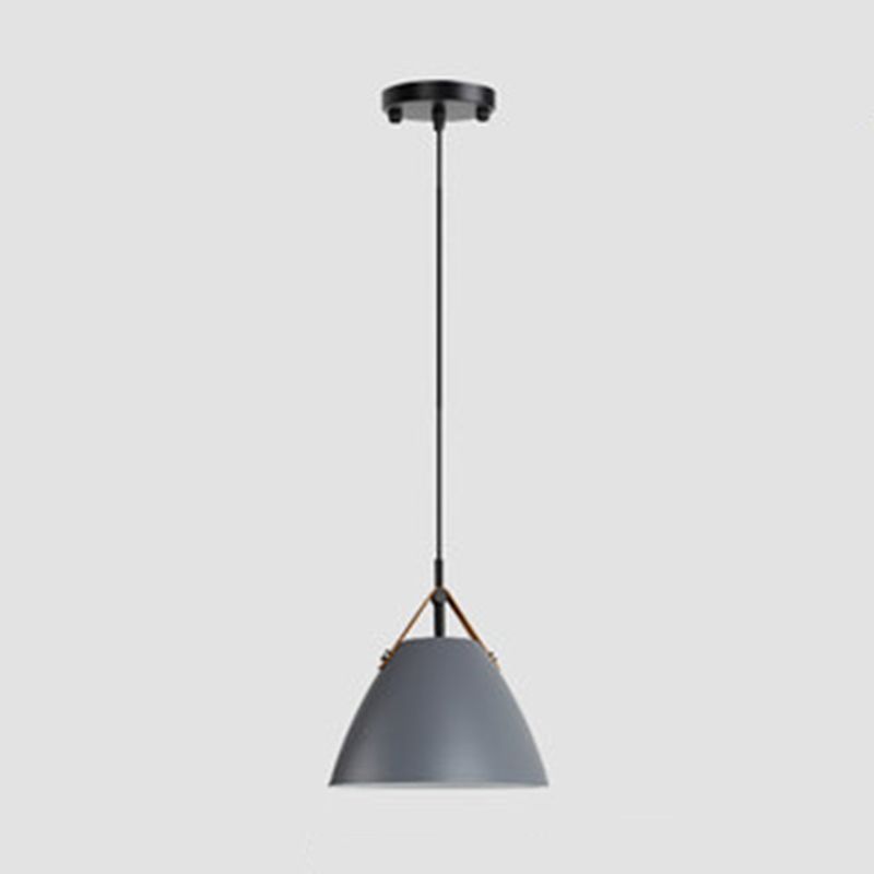 Morandi Modern LED Pendelleuchte Schwarz/Grau/Weiß/Rosa/Blau/Grün Wohn/Schlafzimmer Metall ∅26CM