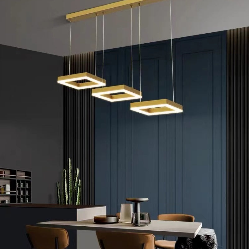 Avi Moderne LED Pendelleuchte Gold Schlafzimmer/Arbeitszimmer