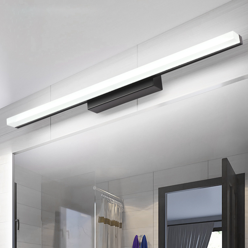 Leigh Modern LED Wandleuchte Innen Linear Schwar Badezimmer Metall