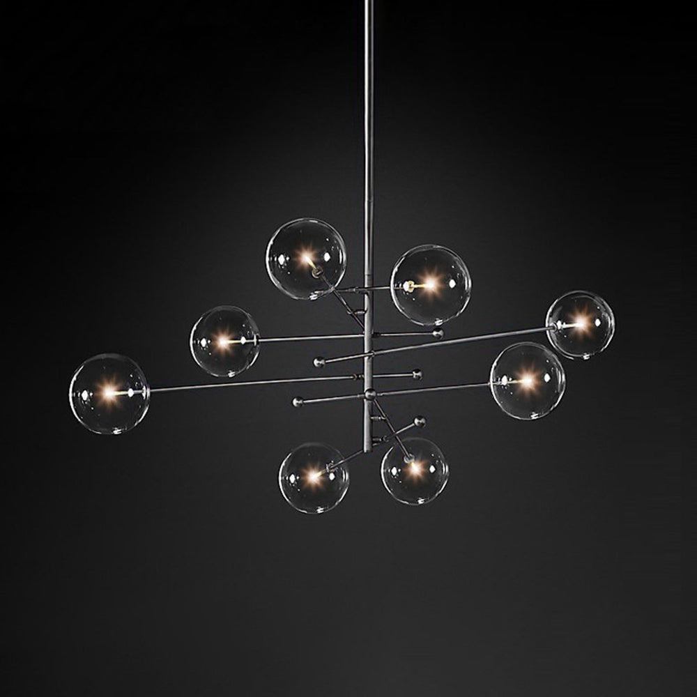 Valentina Moderne LED Pendelleuchte Wohnzimmer/Esszimmer Schwarz Glas