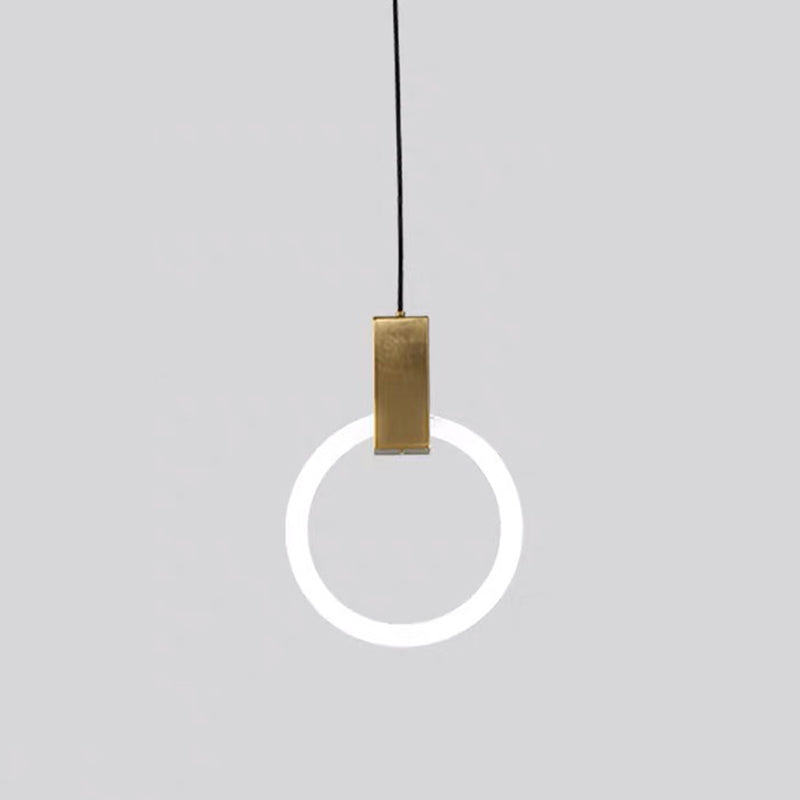 Cooley Pendelleuchte Ring, Geometrisch, Kugel, Gold, Metall/Glas, Wohnzimmer