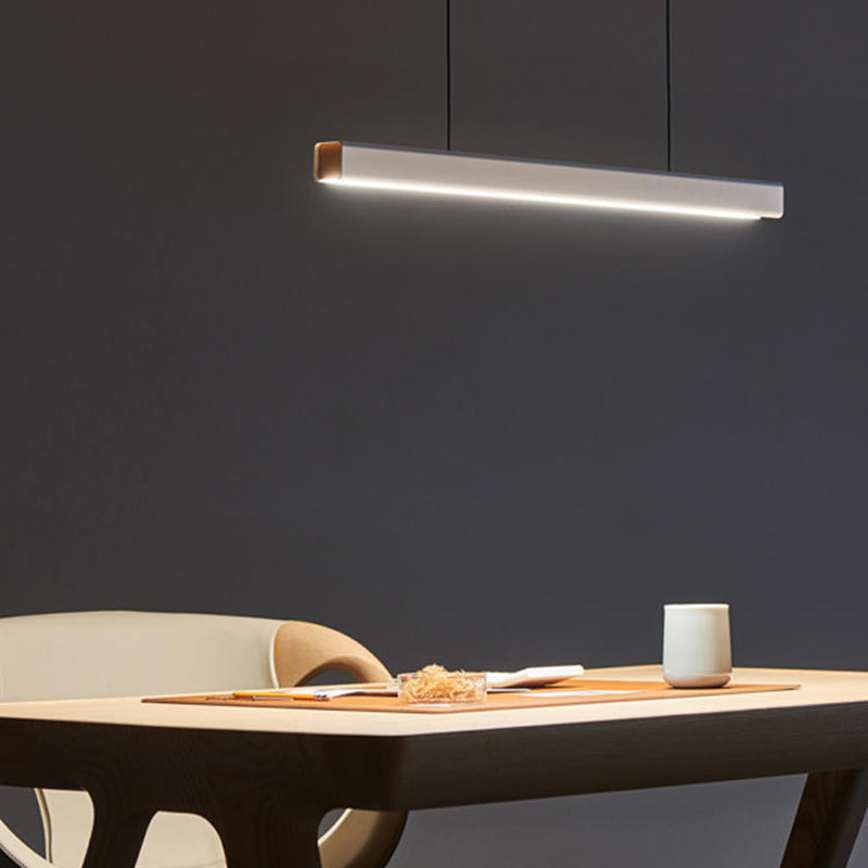 Edge Modern LED Pendelleuchte Linear Schwarz/Weiß Metall&Holz Wohnzimmer