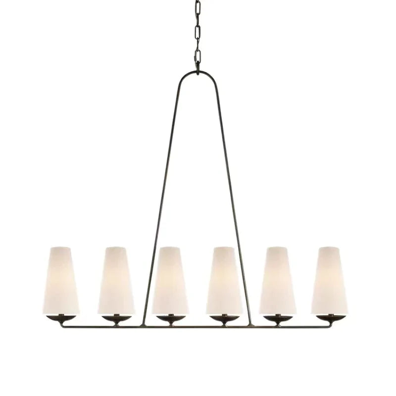 Alessio Design LED Metall Kronleuchter für Wohnzimmer, Küche Schwarz