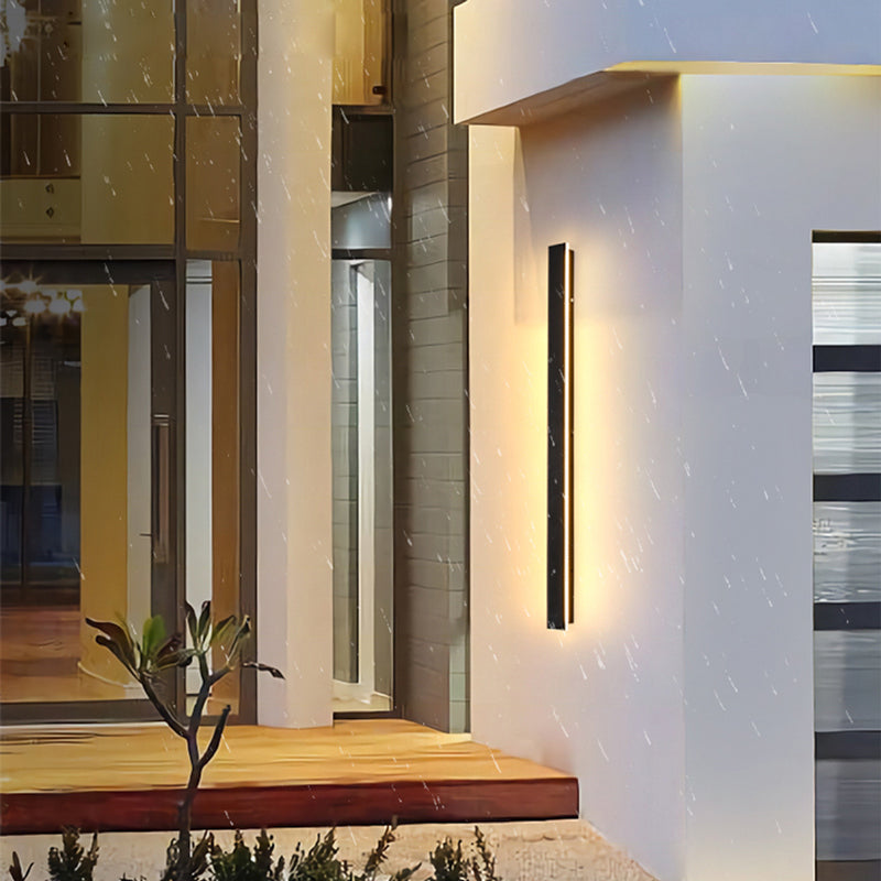 Edge Minimalistische Wasserdichte LED Außenwandleuchte Schwarz Garten/Korridor