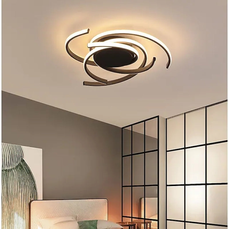 Lacey Moderne LED Deckenleuchte Dimmbar Weiß Wohnzimmer Metall