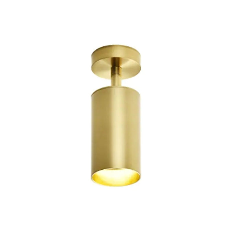 Freja Modern LED Deckenleuchte Strahler Zylinder Wohnzimmer, Gold, Metall