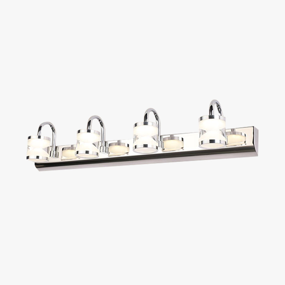 Leigh Modern Laterne LED Wandleuchte Silber Badezimmer Innen Metall&Acryl