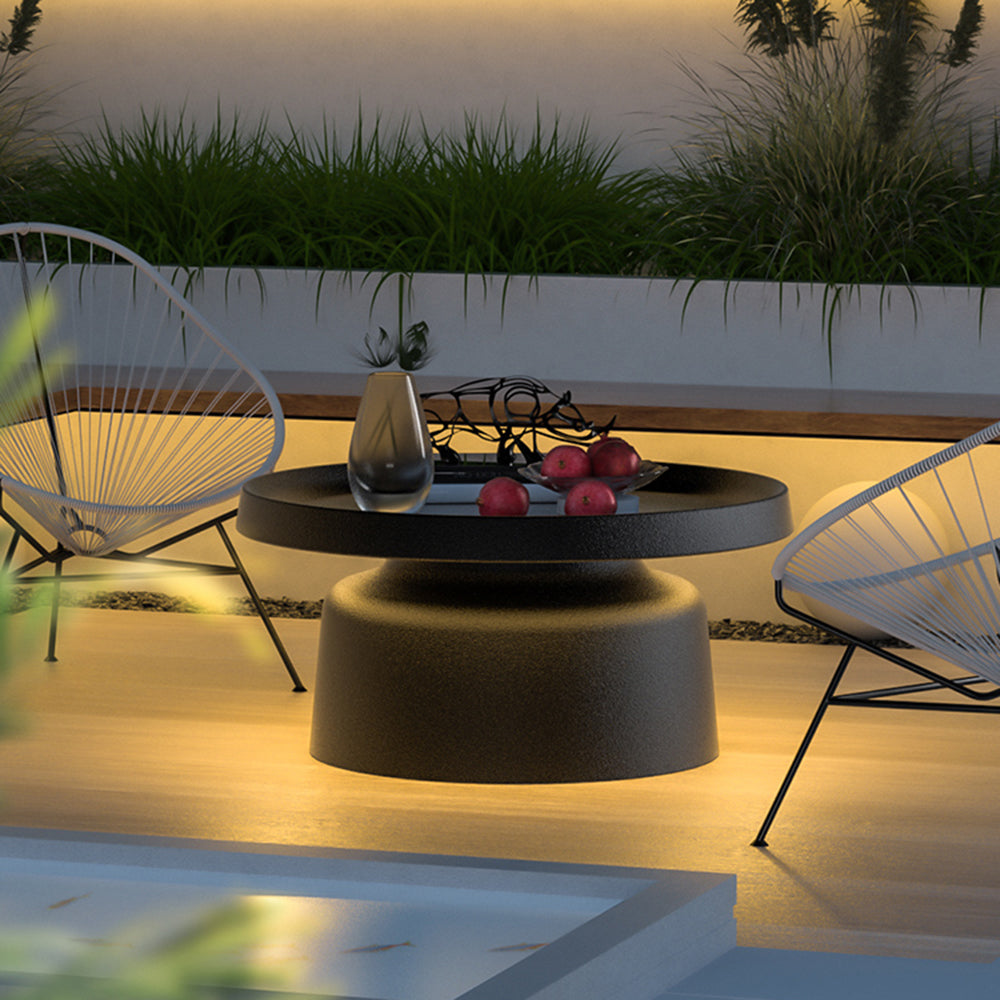 Pena Modern LED Außenleuchte Schwarz Garten/Terrasse Metall Wiederaufladbar/Solar