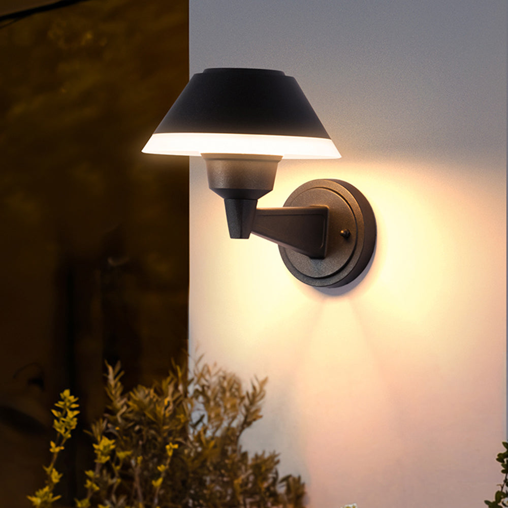 Carins Modern LED Außenwandleuchte Schwarz Garten/Flur/Balkon Metall&Acryl 22CM Lang