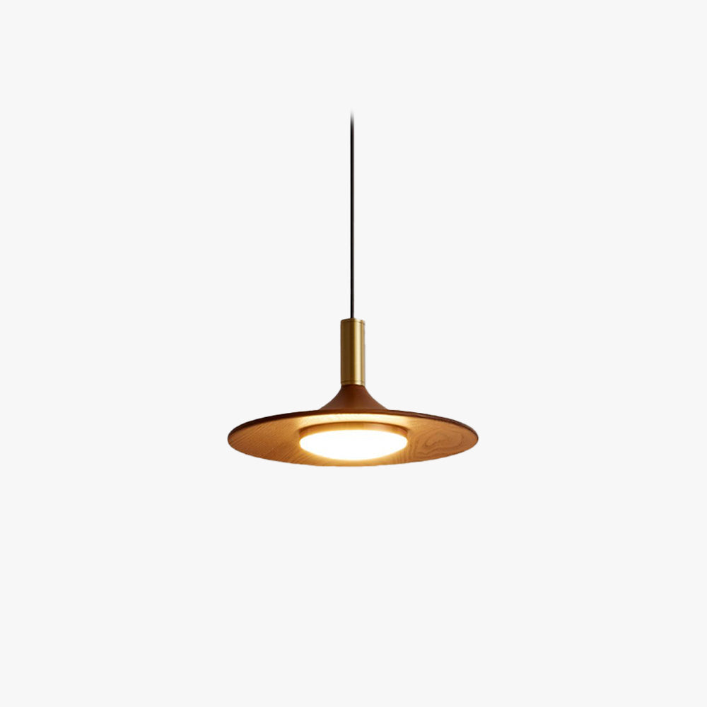 Carins Modern LED Pendelleuchte Braun Wohn/Schlaf/Esszimmer Metall&Holz 1/2/3-flammig ∅25CM/35CM