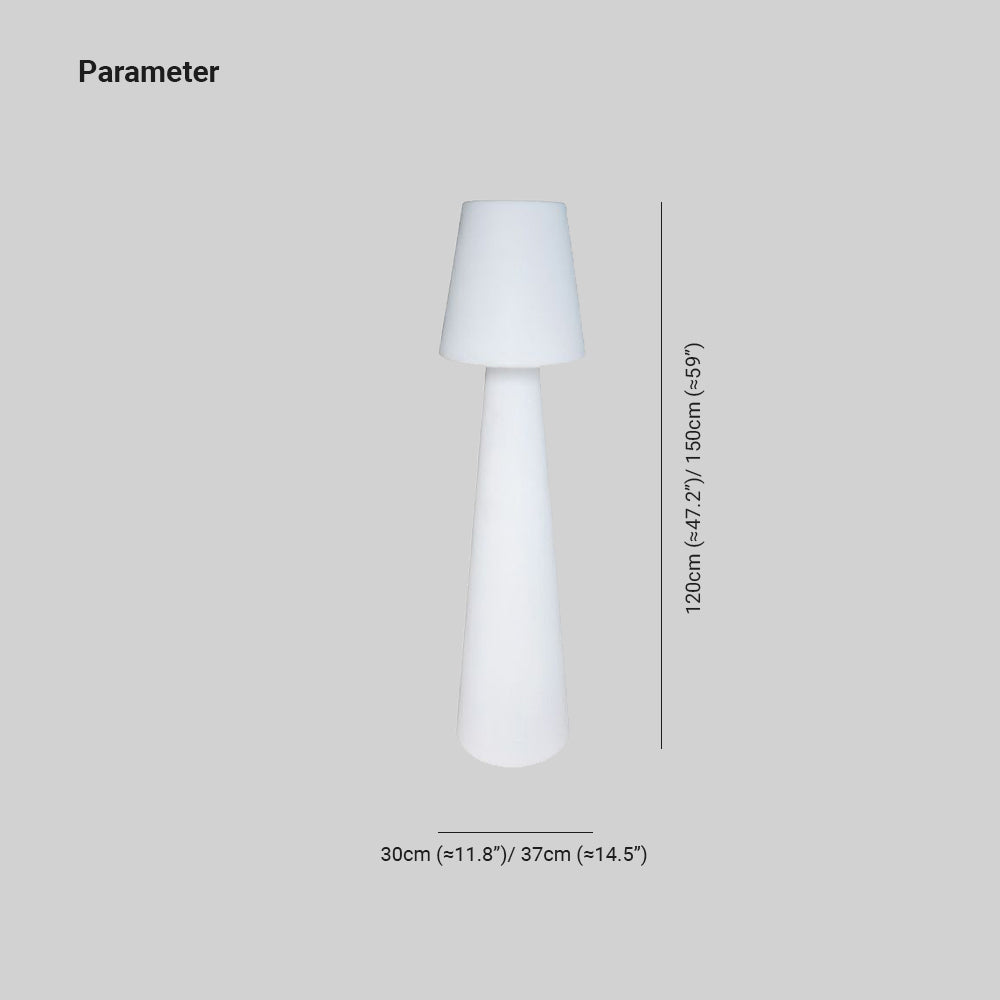 Pena Modern LED Außenleuchte Pilz Weiß Garten/Terasse/Balkon Acryl Wiederaufladbar ∅30/37CM