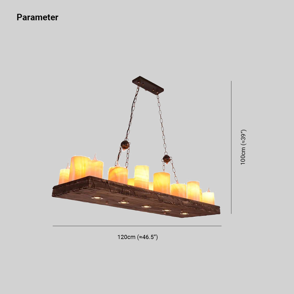 Austin Kronleuchter, Holz & Metall, 16-flaming