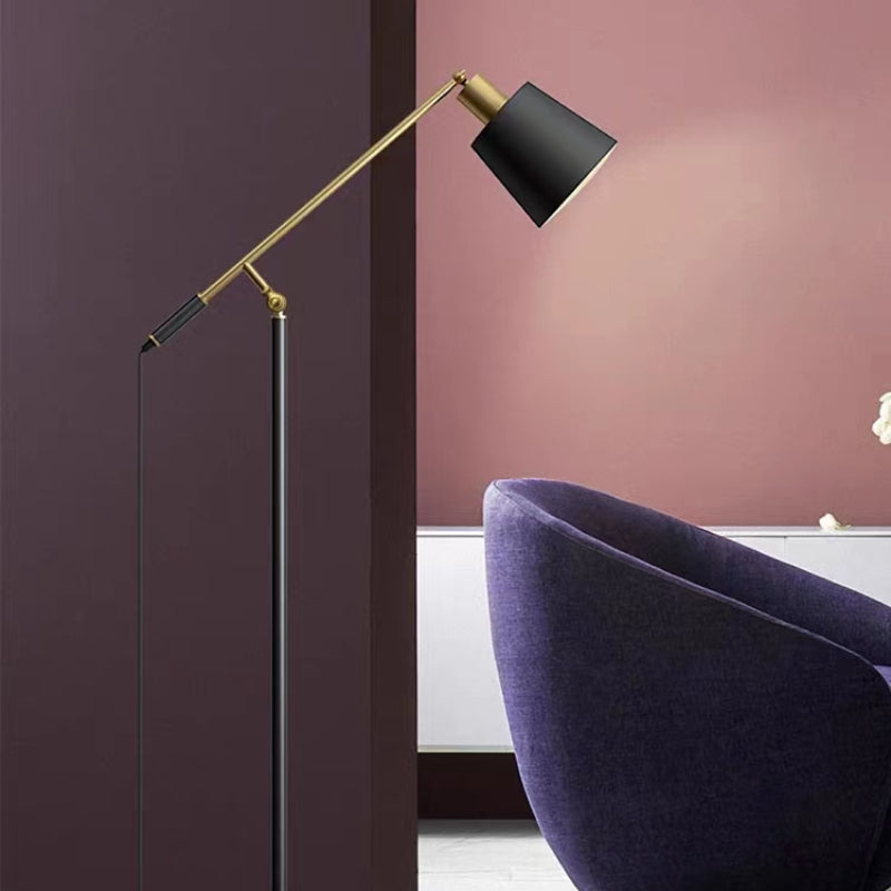 Salgado Modern LED Verstellbar Stehlampe Schwarz Wohn/Schlafzimmer Metall 160CM Lang