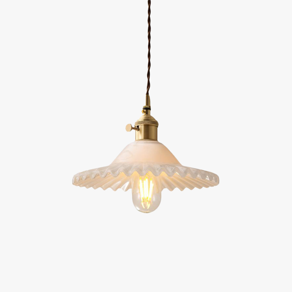 Leilani Design LED Pendelleuchte Weiß Wohn/Schlafzimmer Metall&Glas ∅22CM