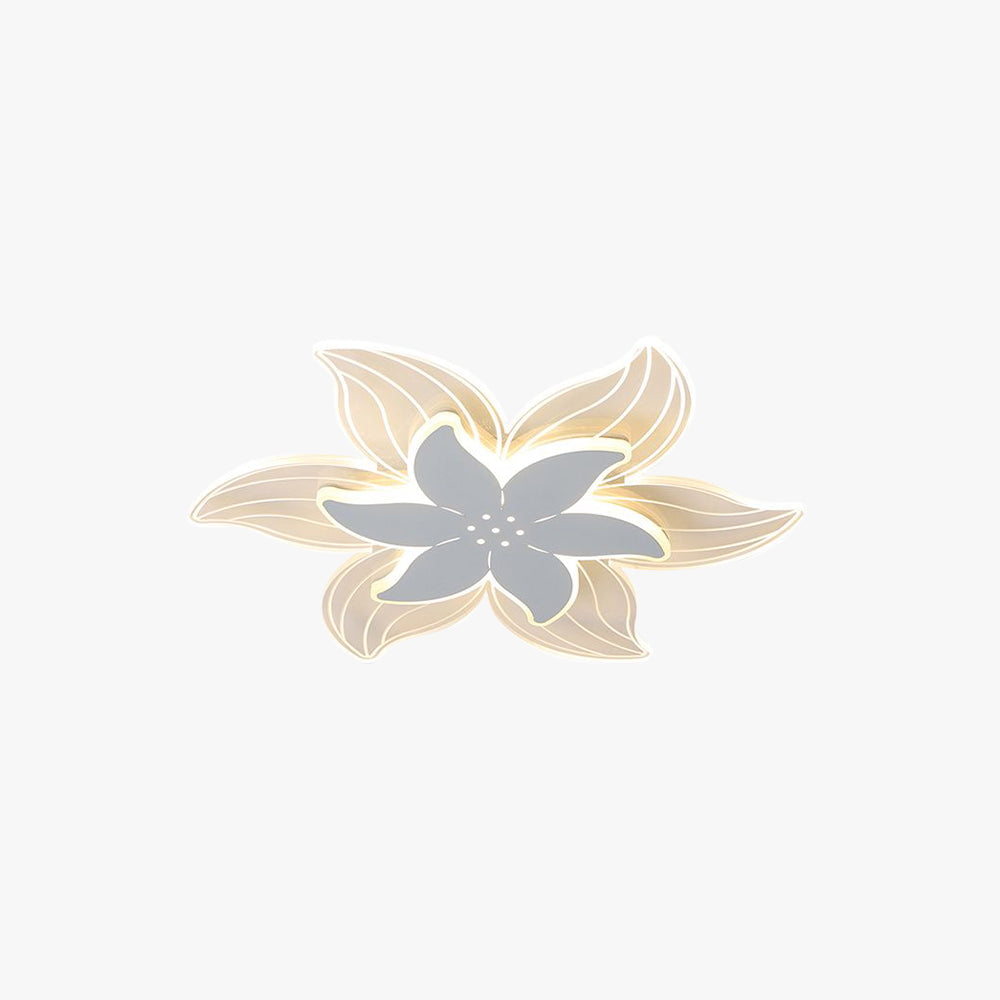 Hana Deckenleuchte Blumenform Weiß, Metall Acryl