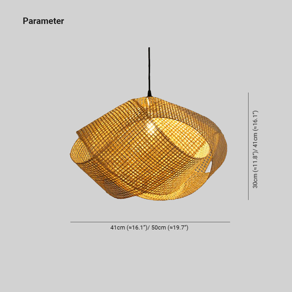 Ritta Design LED Pendelleuchte Arbeitszimmer/Schlafzimmer Rattan