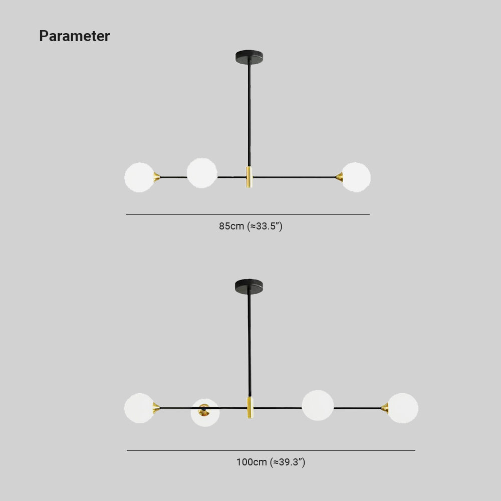 Valentina Modern Minimalistische LED Pendelleuchte Weiß Ess/Schlaf/Wohnzimmer Metall&Glas 3/4-Flammig