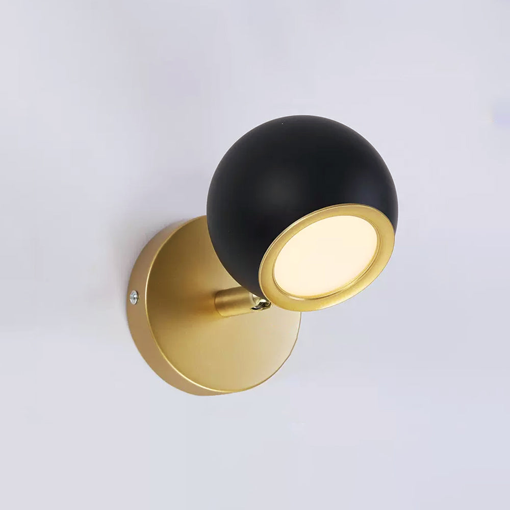 Leigh Moderne Globe LED Wandleuchten Schwarz/Weiß Wohn/Schlaf/Badezimmer Metall&Acryl