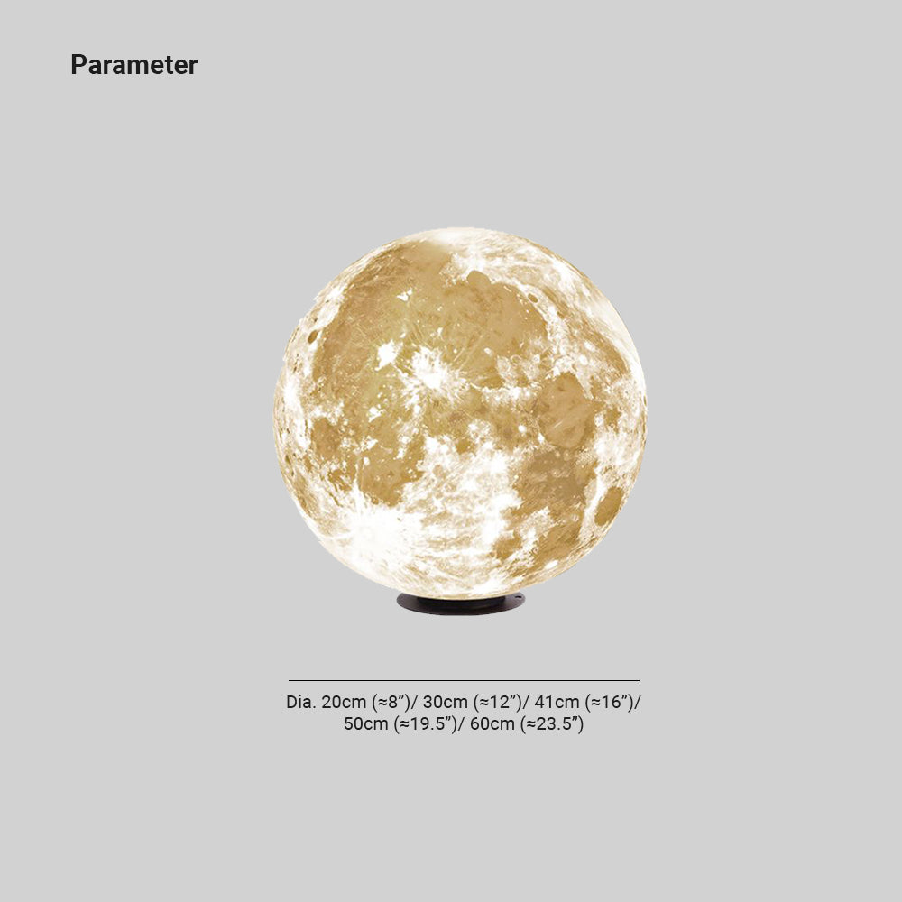 Elif Modern Mond LED Außenleuchte Weiß-Gold Außen Harz