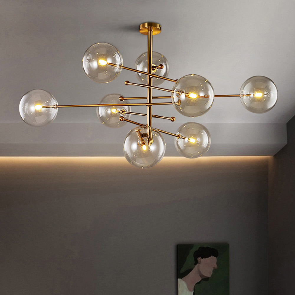 Valentina Moderne LED Pendelleuchte Wohnzimmer/Esszimmer Schwarz Glas