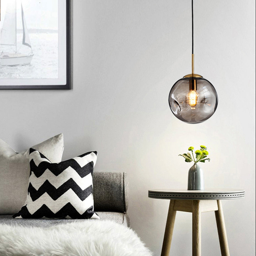 Hailie Moderne LED Pendelleuchte Esszimmer/Schlafzimmer Gold Metall & Glas