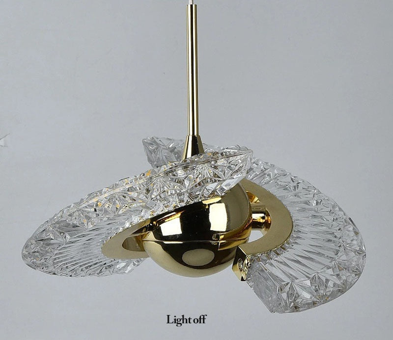 Kristy Modern LED Pendelleuchte Drehbare Gold Esstisch/Schlaf/Wohnzimmer  Metall Acryl