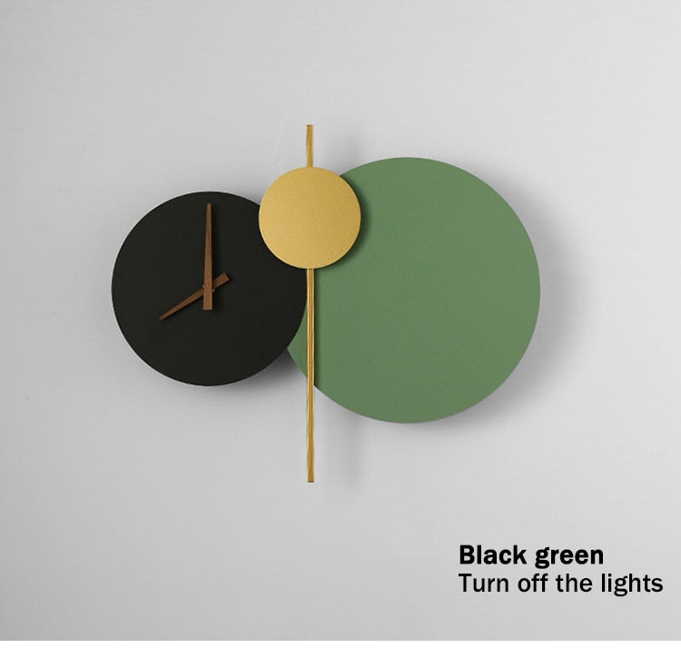 Nielsen Modern LED Wandleuchte Runde Uhr Metall/Acryl Schlafzimmer 2 Farben