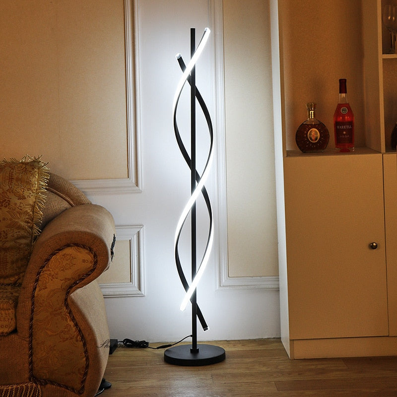 Nordic Weave Led Corner Floor Lamp
