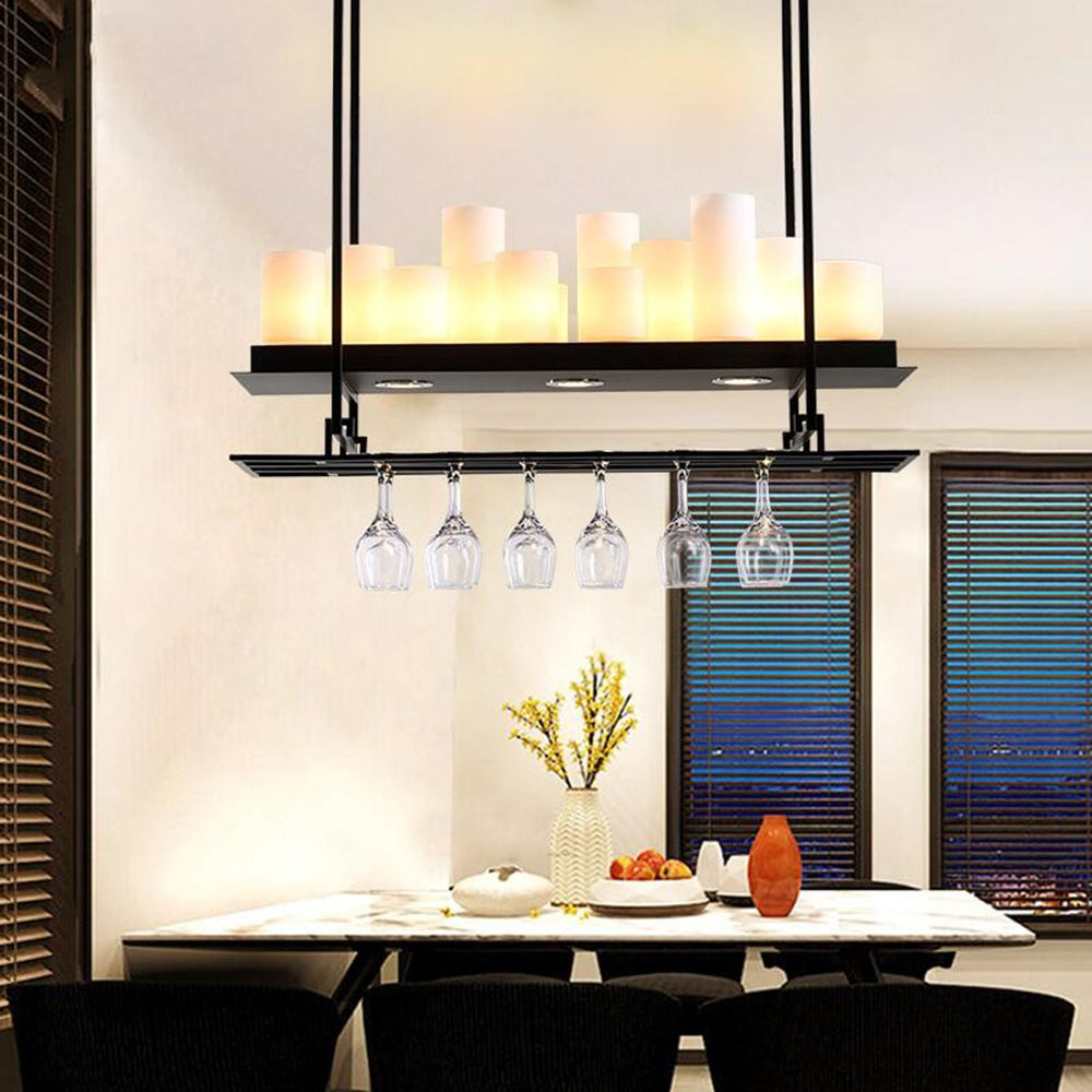 Design LED Pendelleuchte Wohnzimmer/Esszimmer Weiß/Schwarz | Las Sola