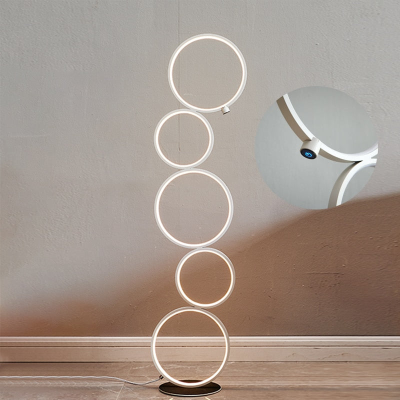 Arisha Moderne Ring LED Stehlampe Wohnzimmer/Schlafzimmer
