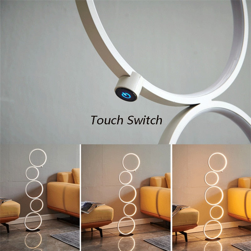 Arisha Moderne Ring LED Stehlampe Wohnzimmer/Schlafzimmer
