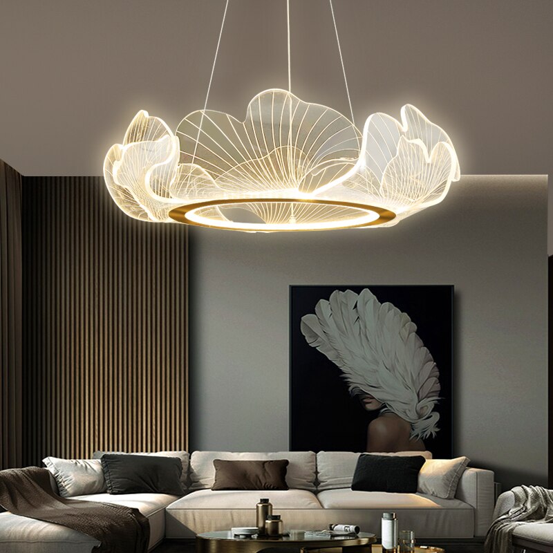 Marilyn Design LED Kronleuchter Dimmbar Weiß Schlafzimmer Metall