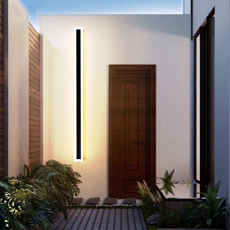 Edge Modern Wasserdicht LED Außenwandleuchte Schwarz Garten/Balkon Metall