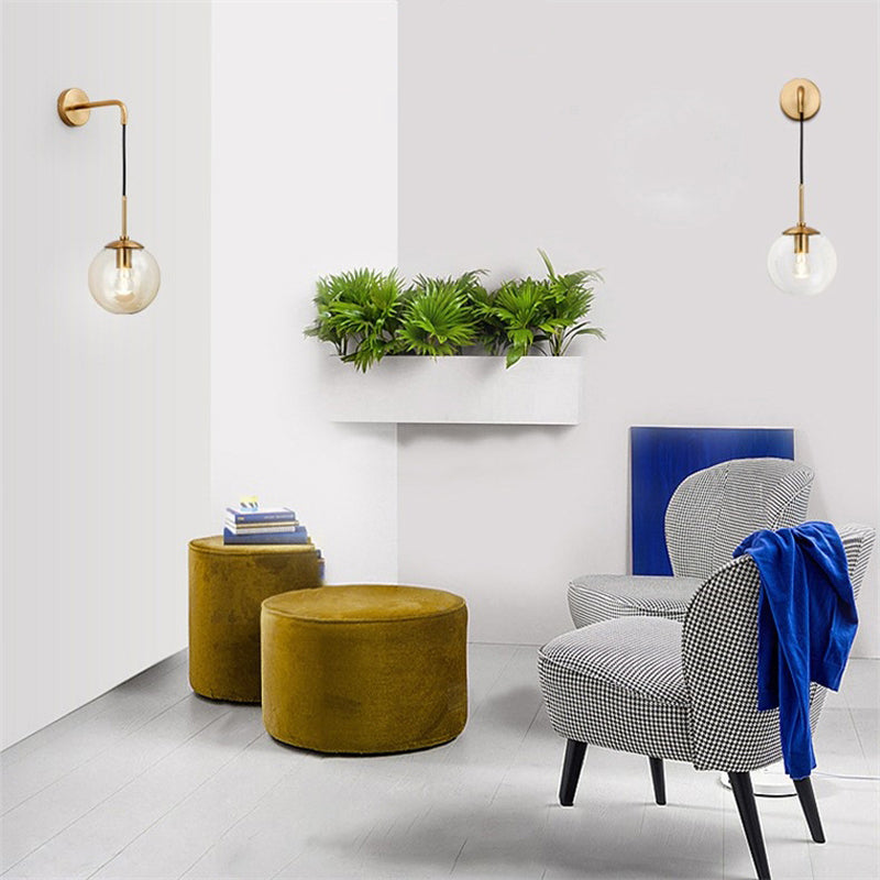 Nordic Modern Glass Ball Wall Lamps