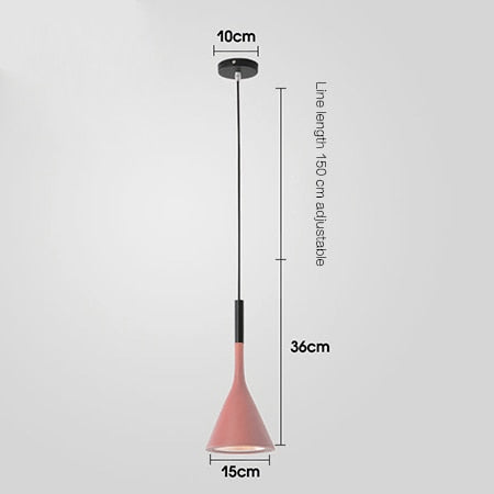 Morandi Modern LED Pendelleuchte Schwarz/Blau/Grün/Rosa/Rot/Weiß/Gelb/Grau Esszimmer/Restaurant Metall