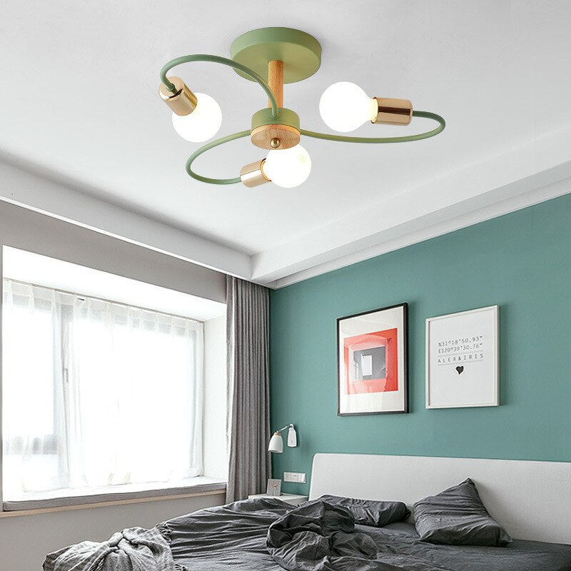 Sumait Nordische LED Deckenleuchte Wohnzimmer/Arbeitszimmer Metall
