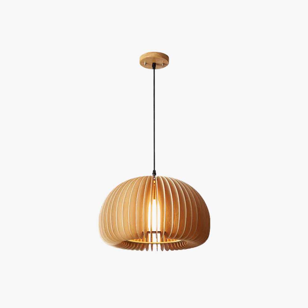 Ozawa Design LED Pendelleuchte Schlafzimmer/Esszimmer Holz/Metall Kürbis