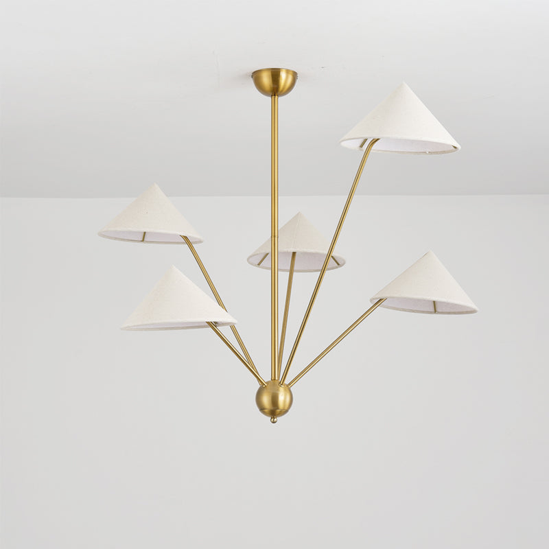Alessio Retro Simple LED Kronleuchter Metall Messing  Wohnzimmer/Küche