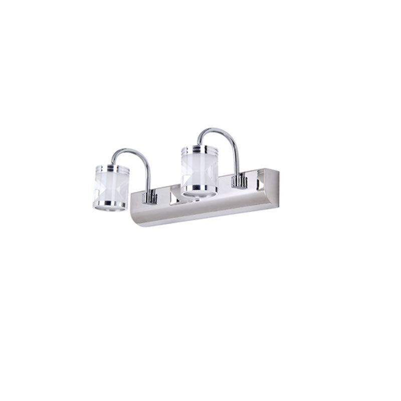 Leigh Modern Laterne LED Wandleuchte Silber Badezimmer Innen Metall&Acryl