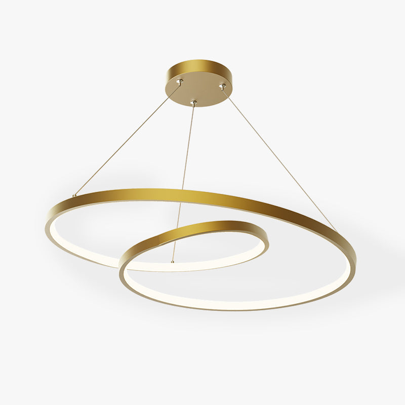 Arisha Modern Ring Linear LED Pendelleuchte Gold/Schwarz Wohn/Schlaf/Esszimmer Kupfer&Kieselgel