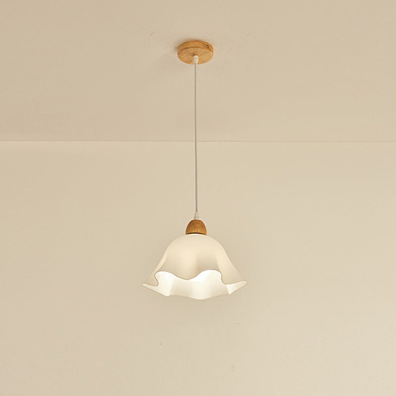 Ozawa Modern Blume LED Pendelleuchten Weiß Ess/Wohn/ Schlafzimmer Holz+Acryl 2 Stile