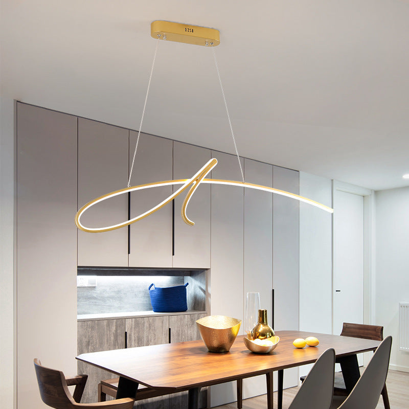Louise Minimalistische LED Pendelleuchte Esszimmer/Wohnzimmer Gold