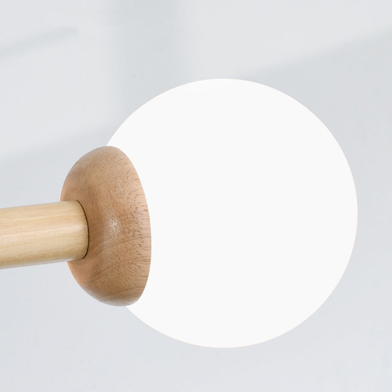 Ozawa Modern LED Pendelleuchte Esszimmer/Schlafzimmer Holz/Glas