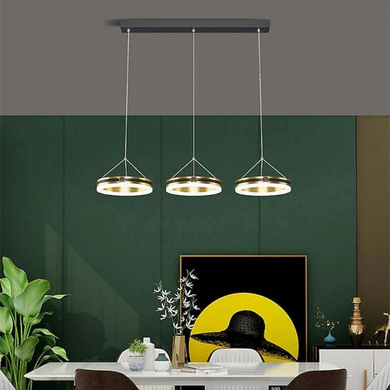 Raheel Modern LED Pendelleuchte Wohnzimmer/Esszimmer Schwarz/Gold