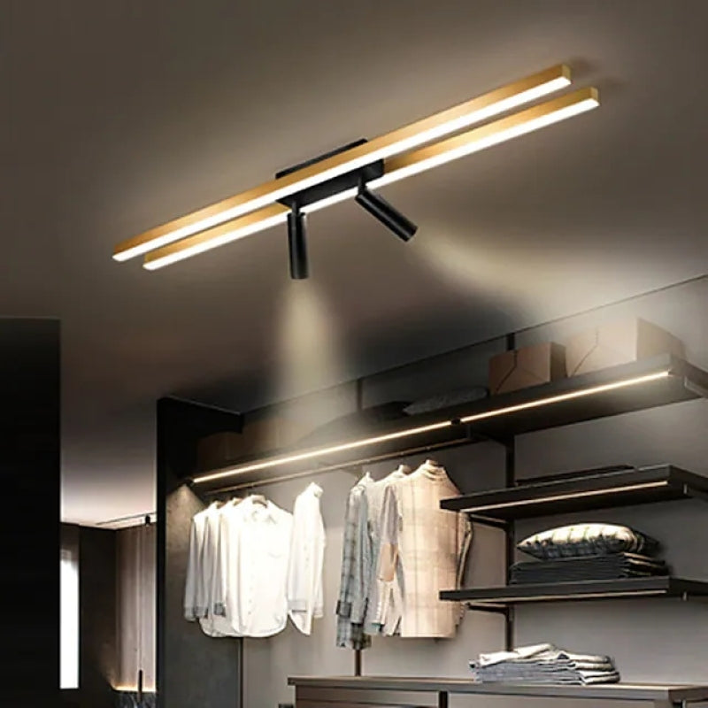 Haney Modern LED Deckenleuchte Gold Flur/Wohnzimmer Metal&Silikon Dimmbar