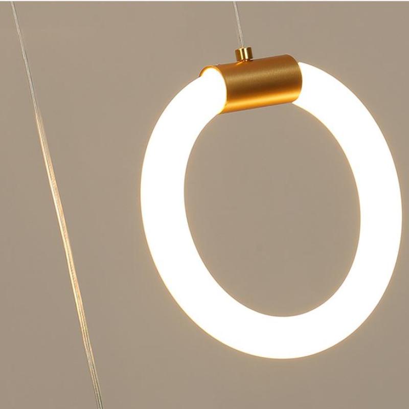 Jibril Moderne LED Pendelleuchte Wohnzimmer/Schlafzimmer Weiß/Gold